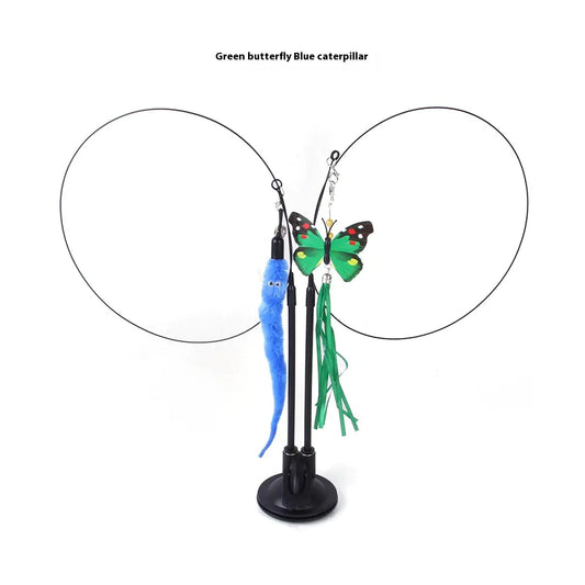 Cat Sucker Teaser Toy with suction cup base