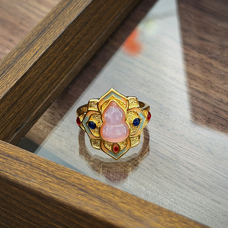 Retro Enamel Ring for Women – Lotus, Cloud & Butterfly | Gift for Mom