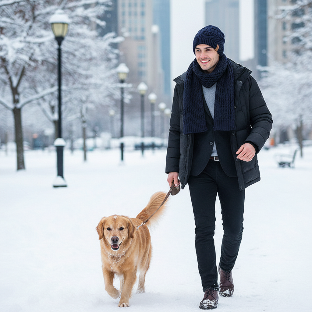 Retractable double dog leash - two dogs walking tangle-free outdoors