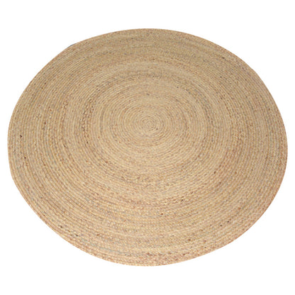 Natural Jute Area Rug — Hand-Woven Round Carpet for Living Room, Bedroom & Office