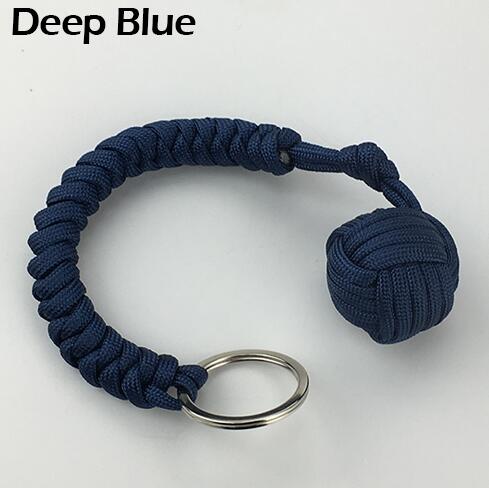 Outdoor Self-Defense Paracord Keychain – Steel Ball EDC Survival Tool