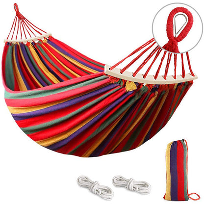 Portable Camping Hammock – Canvas, 125kg Capacity, Beach & Travel Trekking Hammock