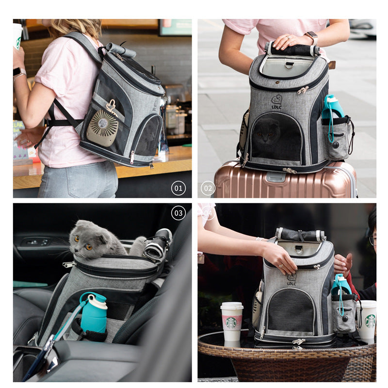 Pet Carrier Backpack for Cats & Dogs – Oxford Cloth, Portable Shoulder Bag up to 20kg