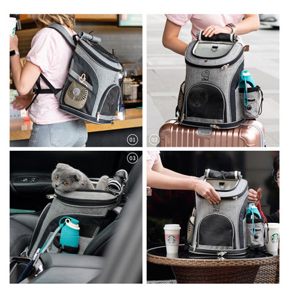 Pet Carrier Backpack for Cats & Dogs – Oxford Cloth, Portable Shoulder Bag up to 20kg