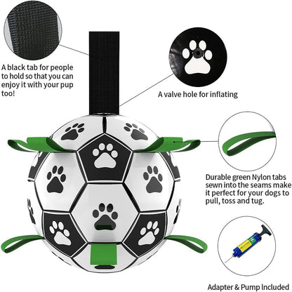 Interactive Dog Soccer Ball Toy – Inflatable Football for Dogs