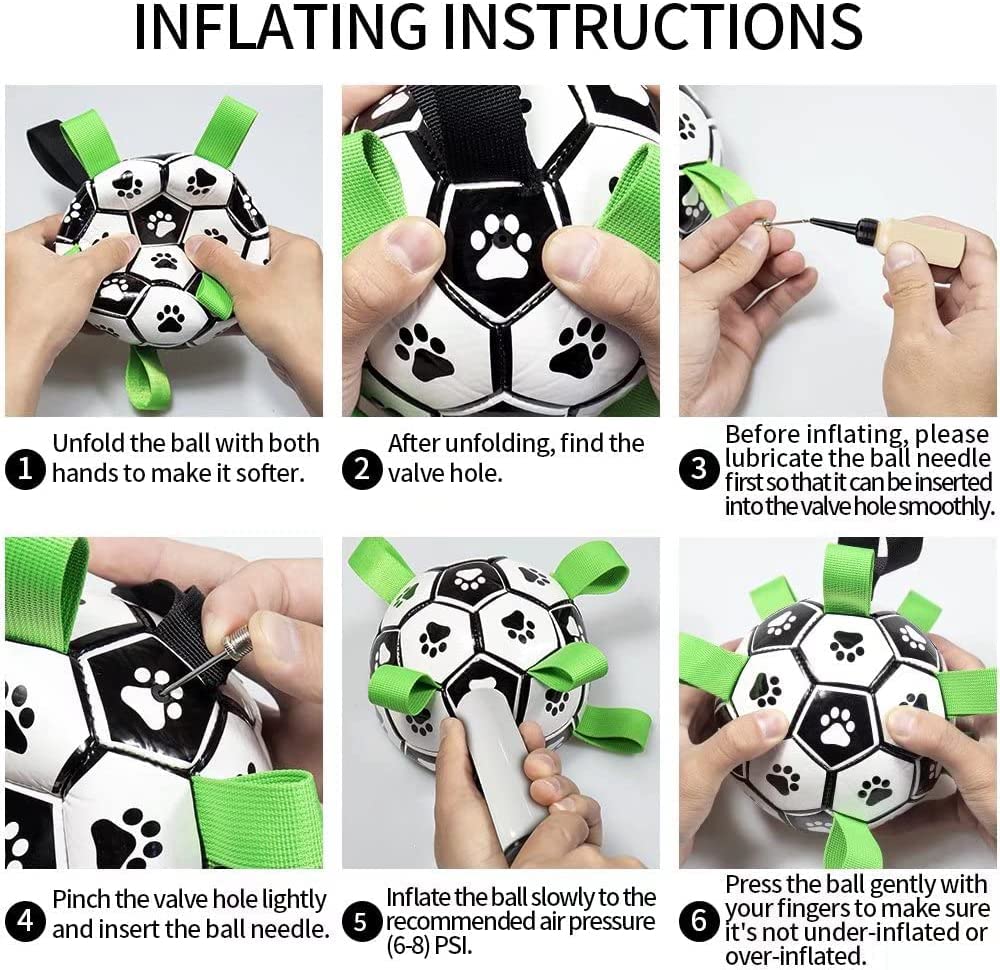 Interactive Dog Soccer Ball Toy – Inflatable Football for Dogs