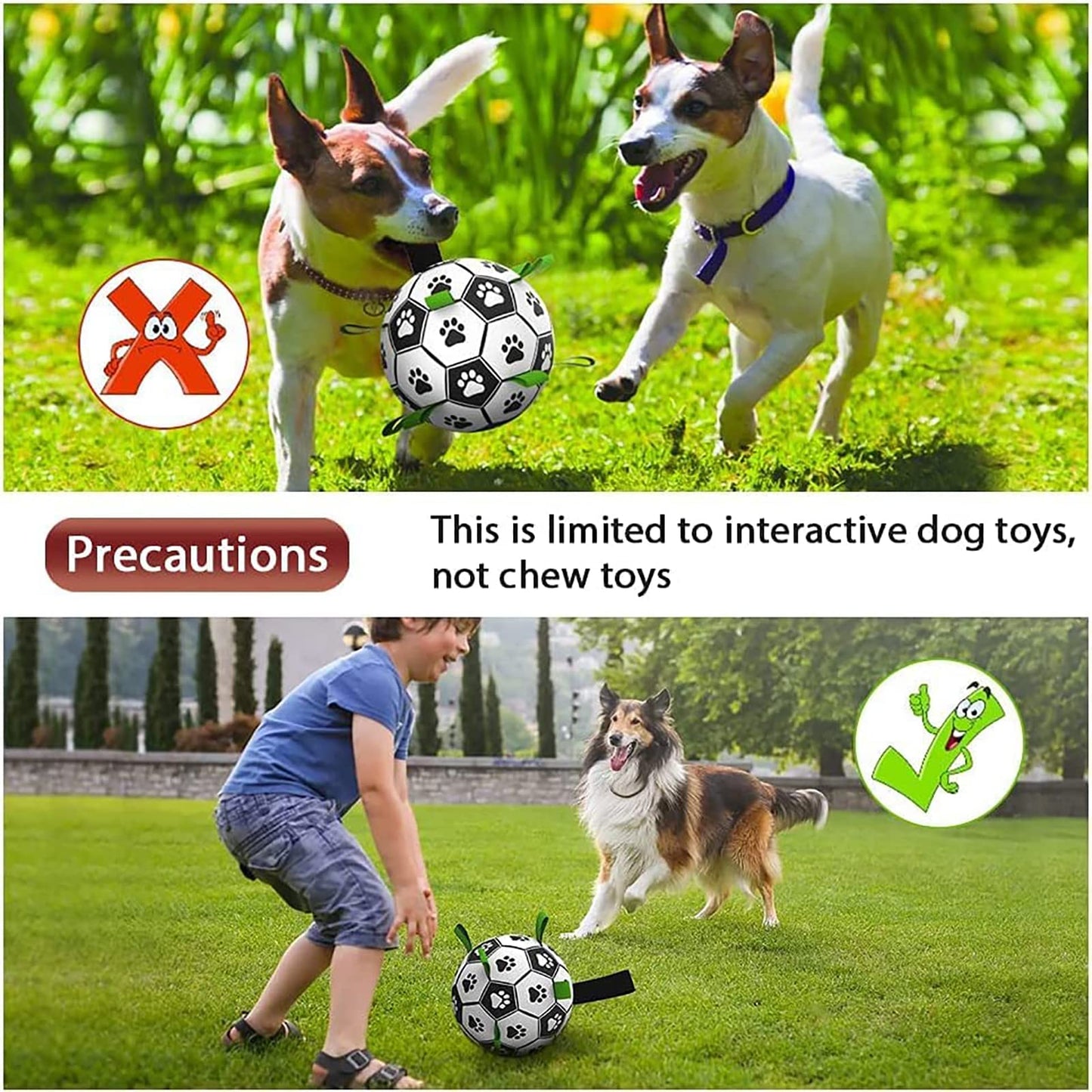 Interactive Dog Soccer Ball Toy – Inflatable Football for Dogs