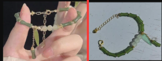 Traditional Chinese Bamboo Bracelet – Southern Jade & Hetian Jade Beads