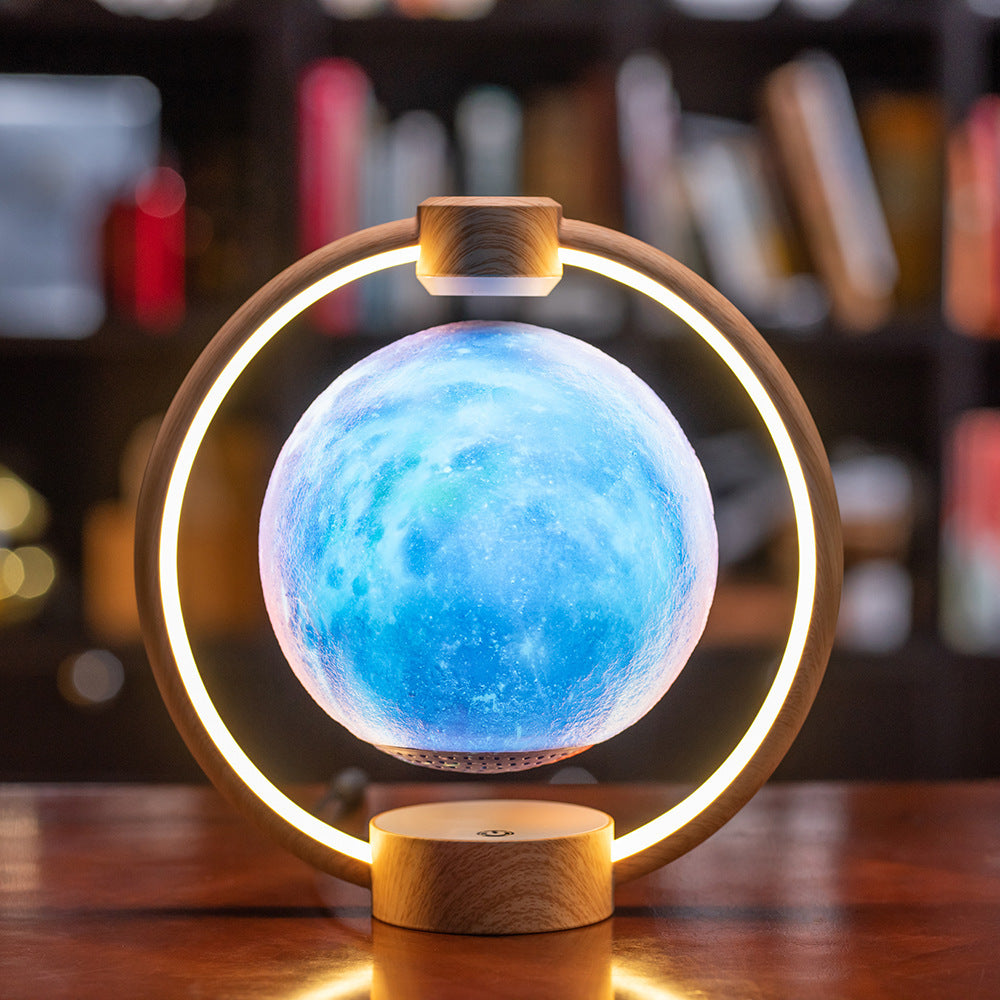 Maglev Levitating Moon Lamp with Bluetooth Speaker & LED Light