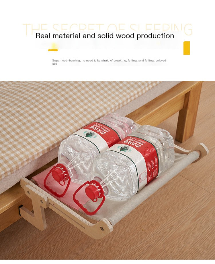 Cat Window Hammock Bed – Wooden Perch, Thickened, Suction Mount for Medium Cats