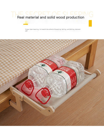Cat Window Hammock Bed – Wooden Perch, Thickened, Suction Mount for Medium Cats