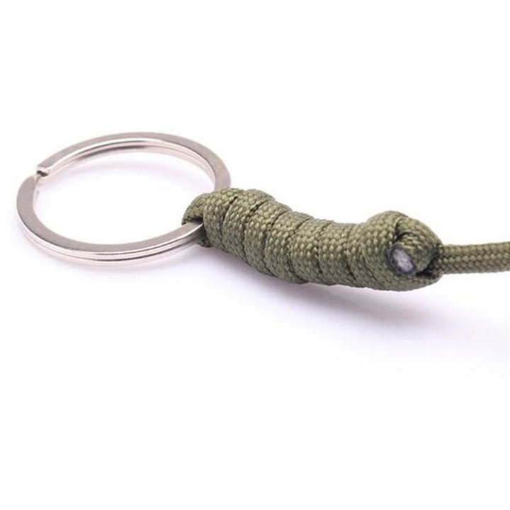 Outdoor Self-Defense Paracord Keychain – Steel Ball EDC Survival Tool