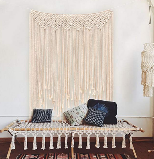 Bohemian Tapestry Wall Hanging | Handwoven Cotton Nordic Home Decor