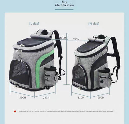 Pet Carrier Backpack for Cats & Dogs – Oxford Cloth, Portable Shoulder Bag up to 20kg