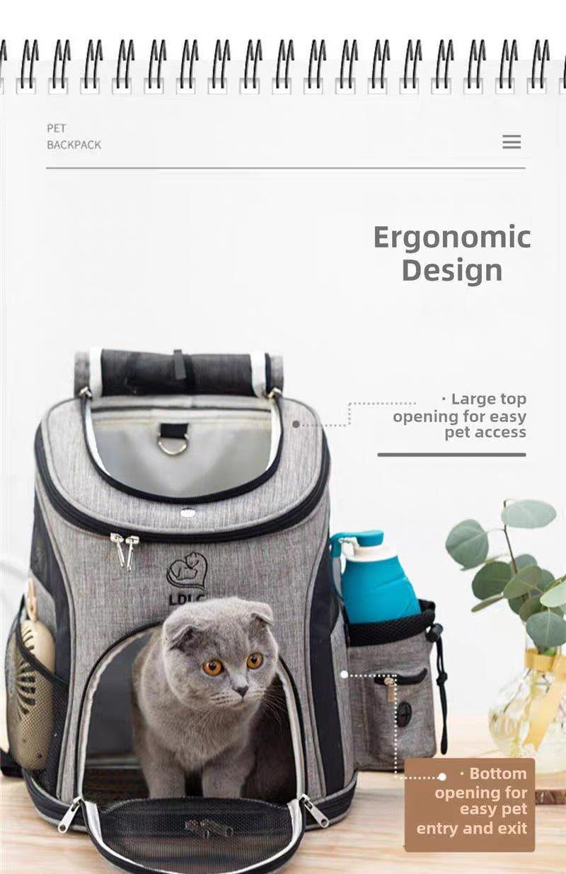 Pet Carrier Backpack for Cats & Dogs – Oxford Cloth, Portable Shoulder Bag up to 20kg