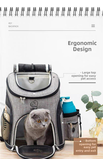 Pet Carrier Backpack for Cats & Dogs – Oxford Cloth, Portable Shoulder Bag up to 20kg