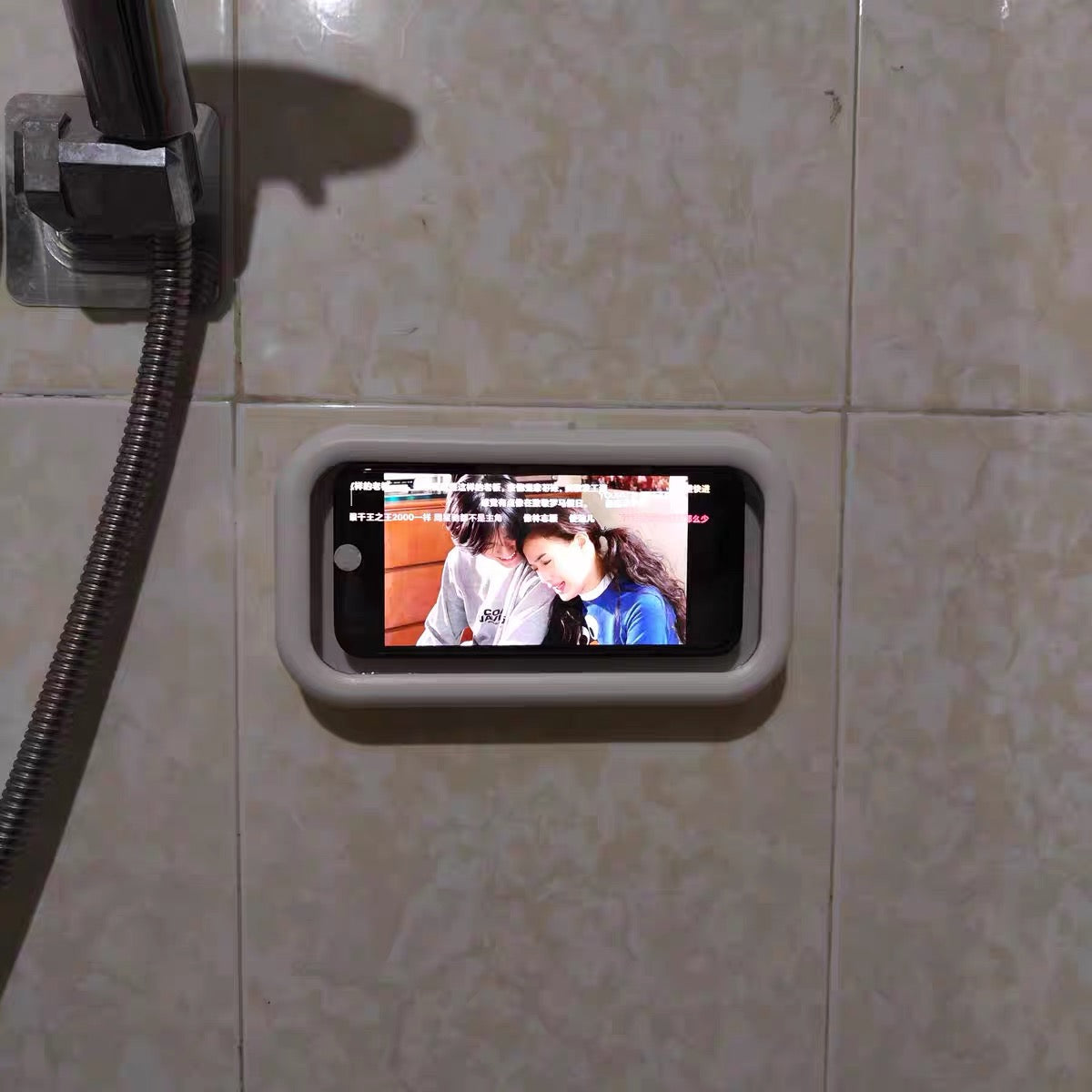 Waterproof Phone Holder for Bathroom & Kitchen – Retractable, Rotating, Hands-Free