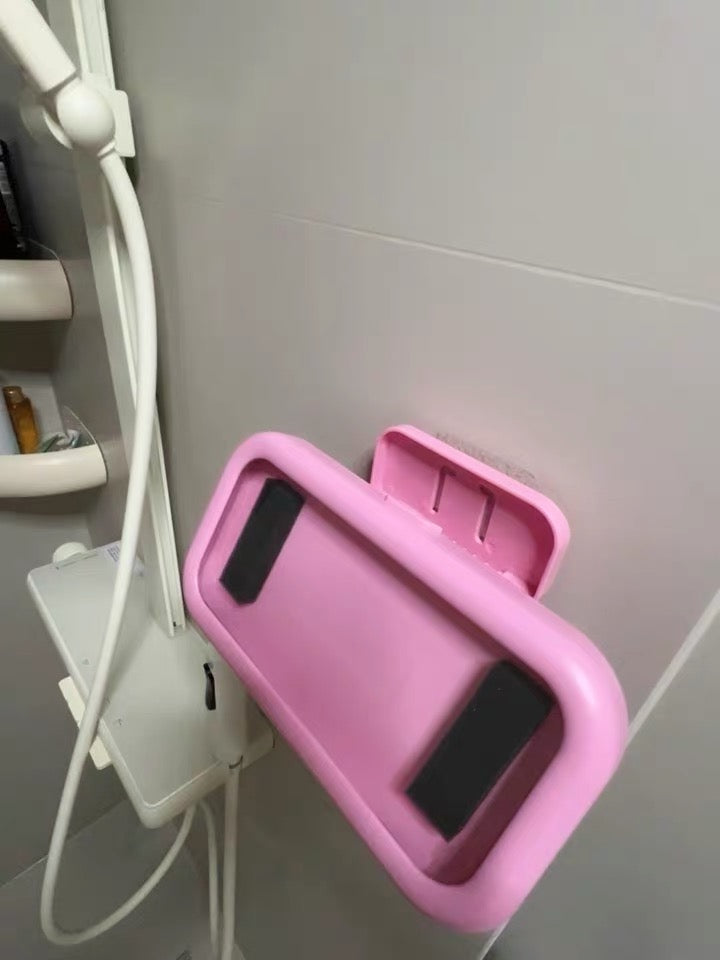 Waterproof Phone Holder for Bathroom & Kitchen – Retractable, Rotating, Hands-Free