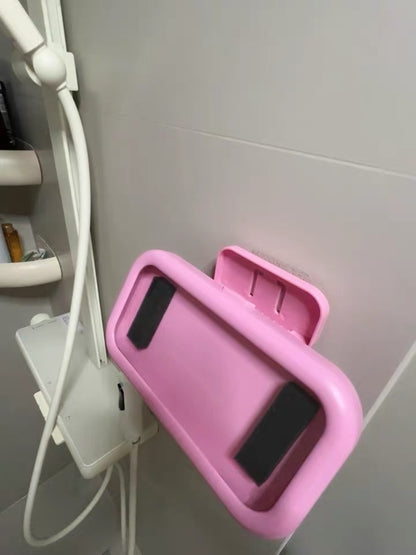 Waterproof Phone Holder for Bathroom & Kitchen – Retractable, Rotating, Hands-Free