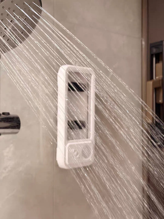 Waterproof Shower Phone Holder with Bluetooth Speaker | 360° Rotation Touch Screen