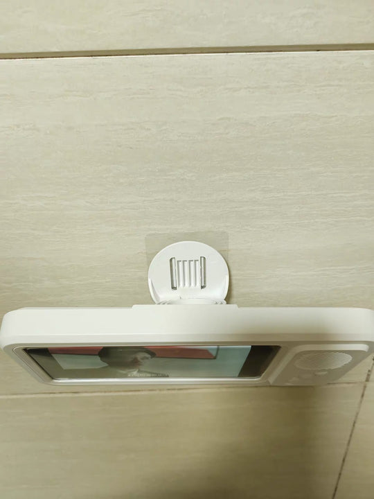 Waterproof Shower Phone Holder with Bluetooth Speaker | 360° Rotation Touch Screen