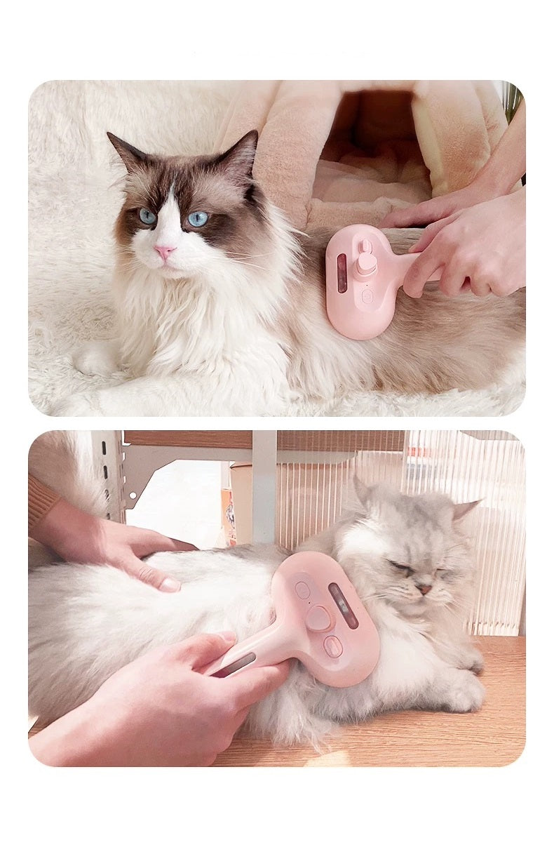 Pet Hair Spray Brush – 2-in-1 Grooming Brush with Water Sprayer