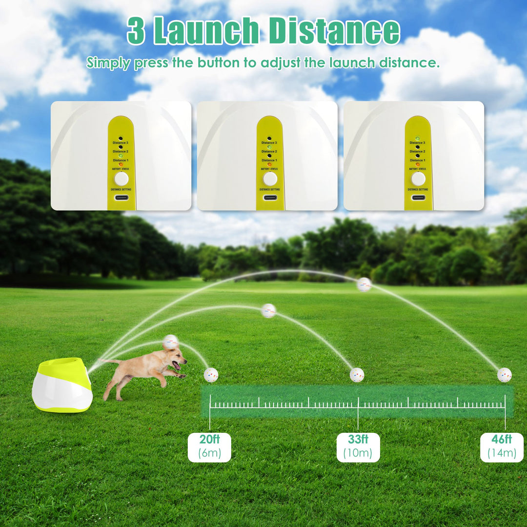 Automatic Dog Ball Launcher - Rechargeable Interactive Fetch Toy