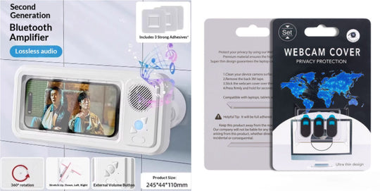 Waterproof Shower Phone Holder with Bluetooth Speaker | 360° Rotation Touch Screen