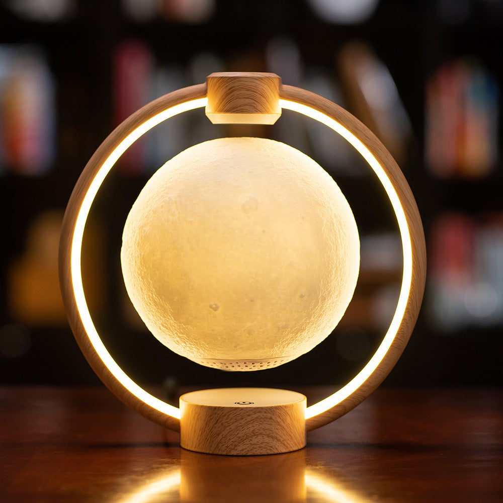 Maglev Levitating Moon Lamp with Bluetooth Speaker & LED Light