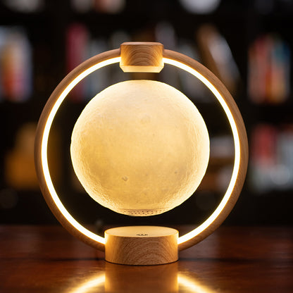 Maglev Levitating Moon Lamp with Bluetooth Speaker & LED Light
