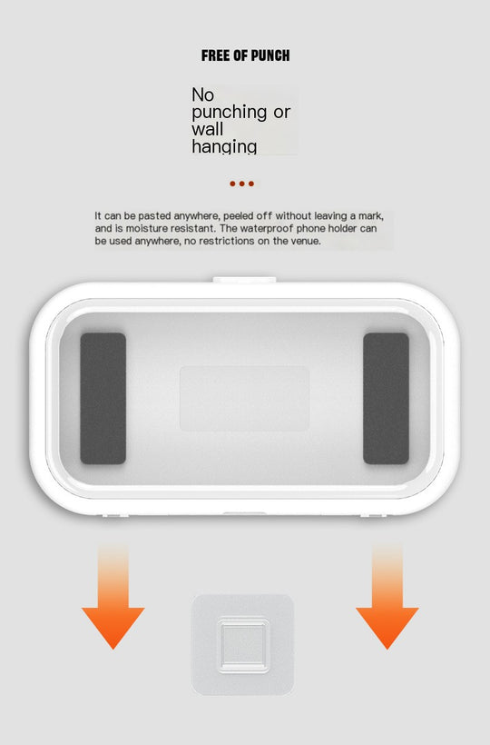Waterproof Phone Holder for Bathroom & Kitchen – Retractable, Rotating, Hands-Free