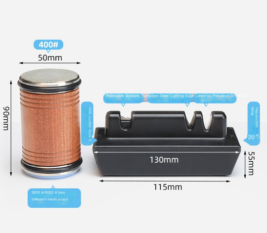 Adjustable Angle Knife Sharpener Set — Tungsten Steel, Diamond & Ceramic