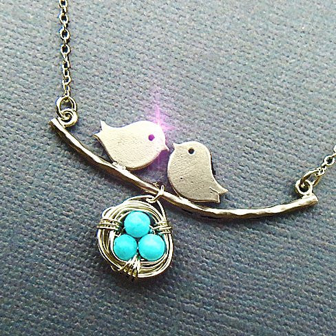 Love Birds Necklace | Romantic | Mother's Day Gift