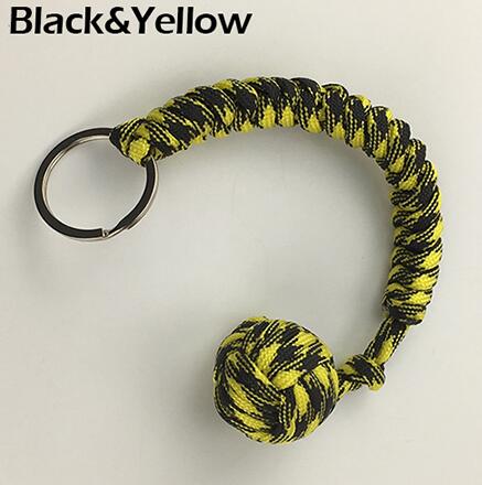 Outdoor Self-Defense Paracord Keychain – Steel Ball EDC Survival Tool