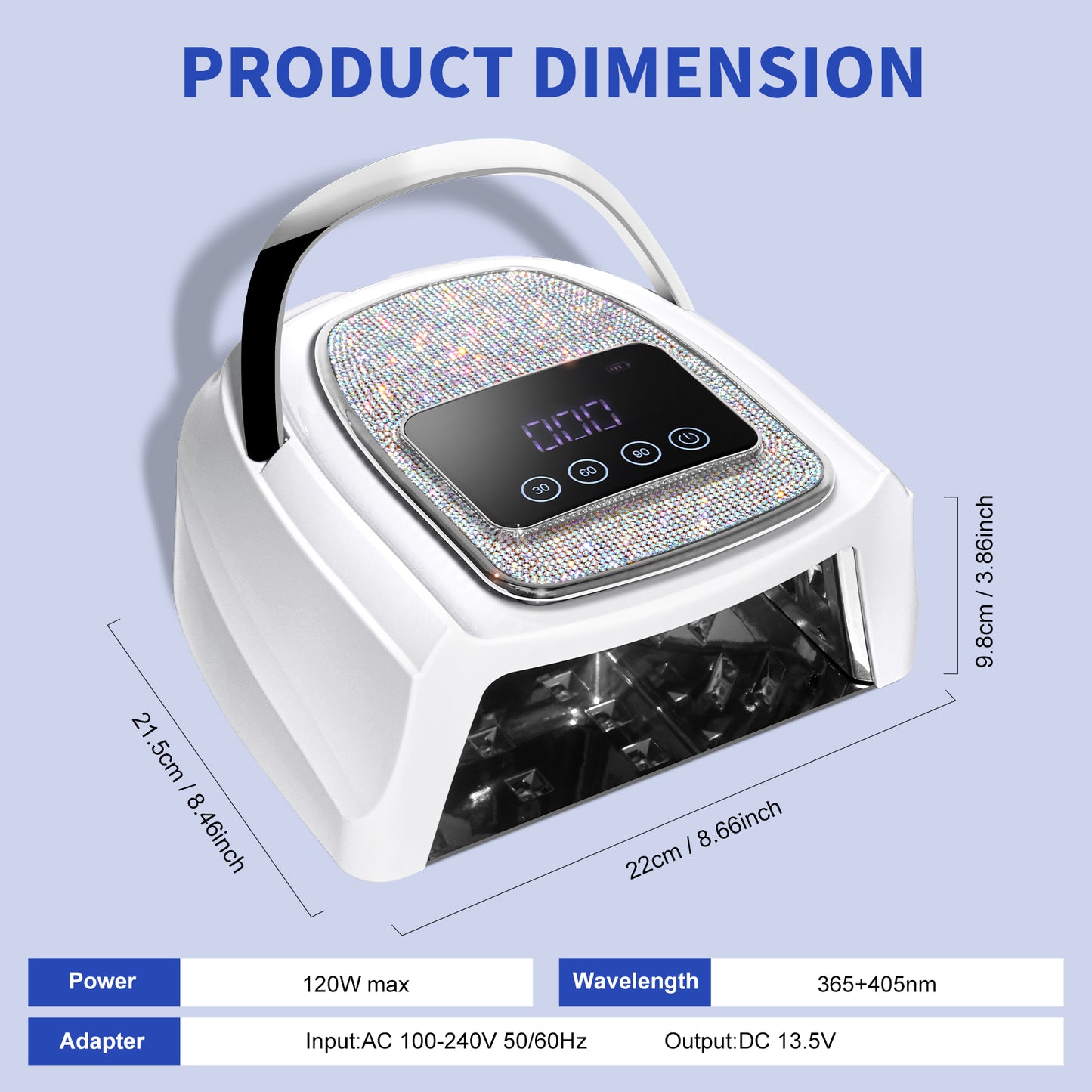 Cordless UV LED Nail Lamp – Rechargeable Gel Dryer |  Gift for Mom