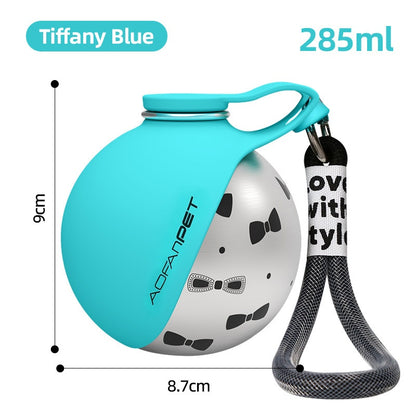 Portable Dog Water Bottle with Bowl | Stainless Steel Travel Pet Water Cup