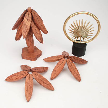 Creative Christmas Tree Table Mat - Wooden Heat Proof Cup Coaster