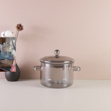 Love-shaped Borosilicate Glass Pot Safe For Direct Flame