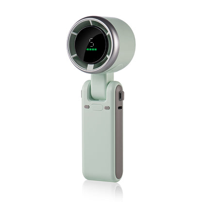 Portable Folding Mini Fan – Rechargeable, 5-Speed Brushless Motor, Desktop & Outdoor