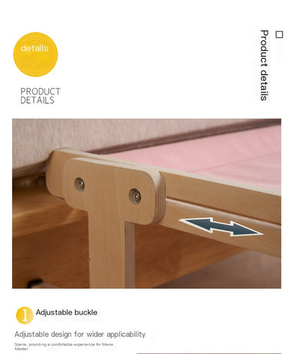 Cat Window Hammock Bed – Wooden Perch, Thickened, Suction Mount for Medium Cats