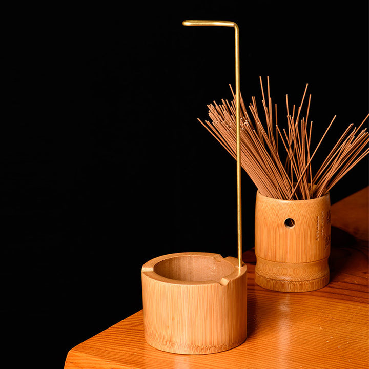 Bamboo Incense Burner – Upside-Down Design for Zen Home Decor &amp; Meditation