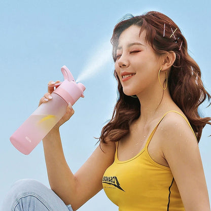 Spray Water Bottle for Sports & Travel – Large Capacity Drinkware