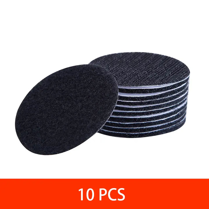 10pcs Strong Self-Adhesive Fastener Stickers, Black