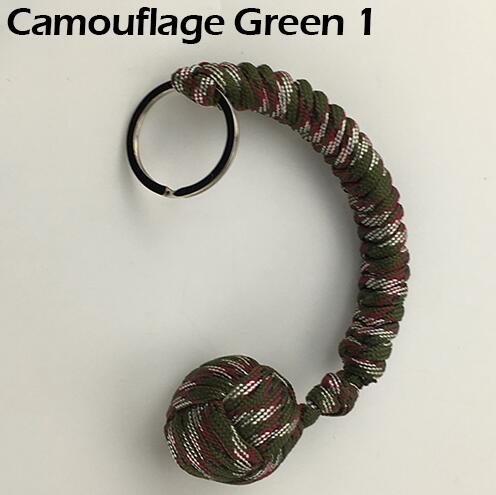 Outdoor Self-Defense Paracord Keychain – Steel Ball EDC Survival Tool
