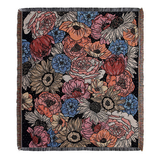 Bohemian Picnic Blanket & Outdoor Mat | Cotton Plant Pattern