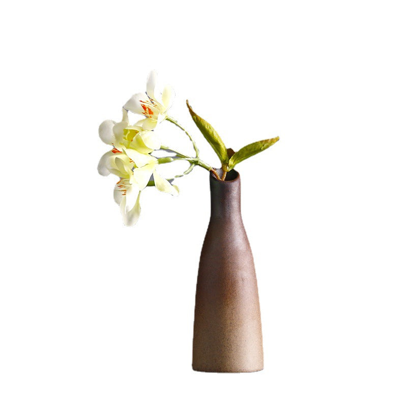 Vintage Ceramic Zen Flower Vase – Minimalist Wabi-Sabi Home Decor
