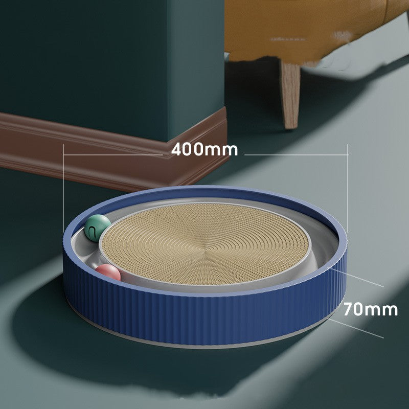Cat Scratcher Pad with Rolling Ball Track - Interactive Toy