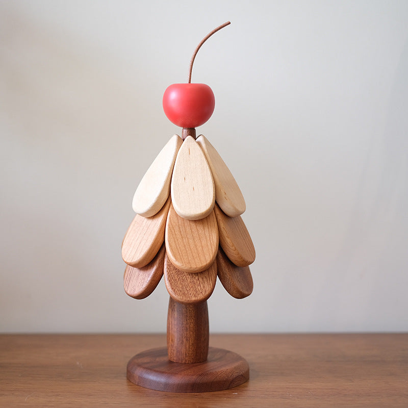 Wooden Heat Proof Mat - Festive Beech Cup Coaster