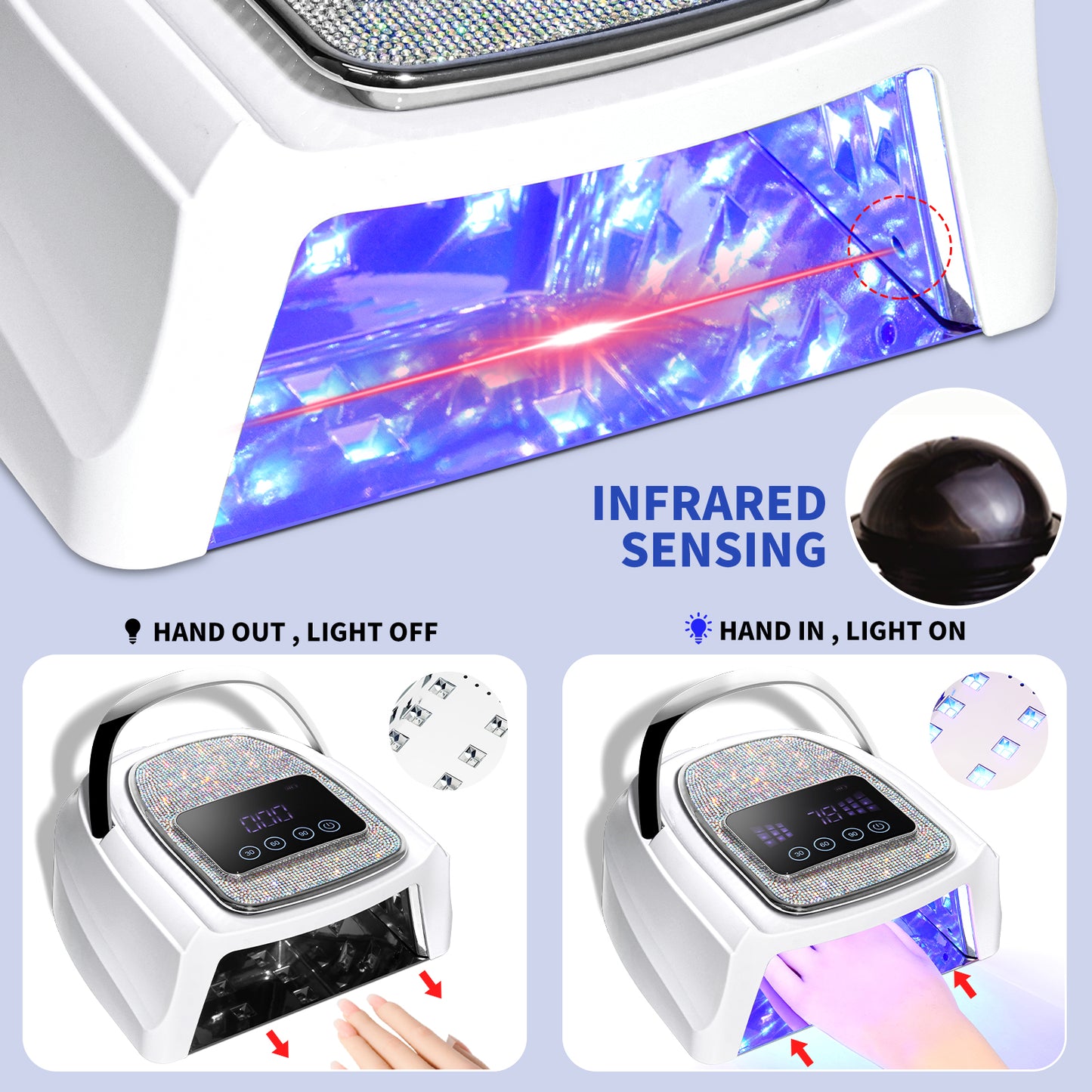 Cordless UV LED Nail Lamp – Rechargeable Gel Dryer |  Gift for Mom