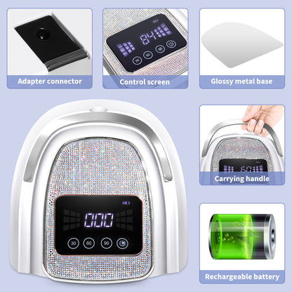Cordless UV LED Nail Lamp – Rechargeable Gel Dryer |  Gift for Mom